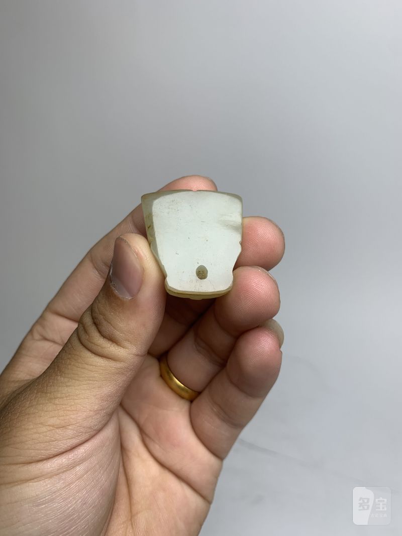 明 白玉兽面形珮 - 图6